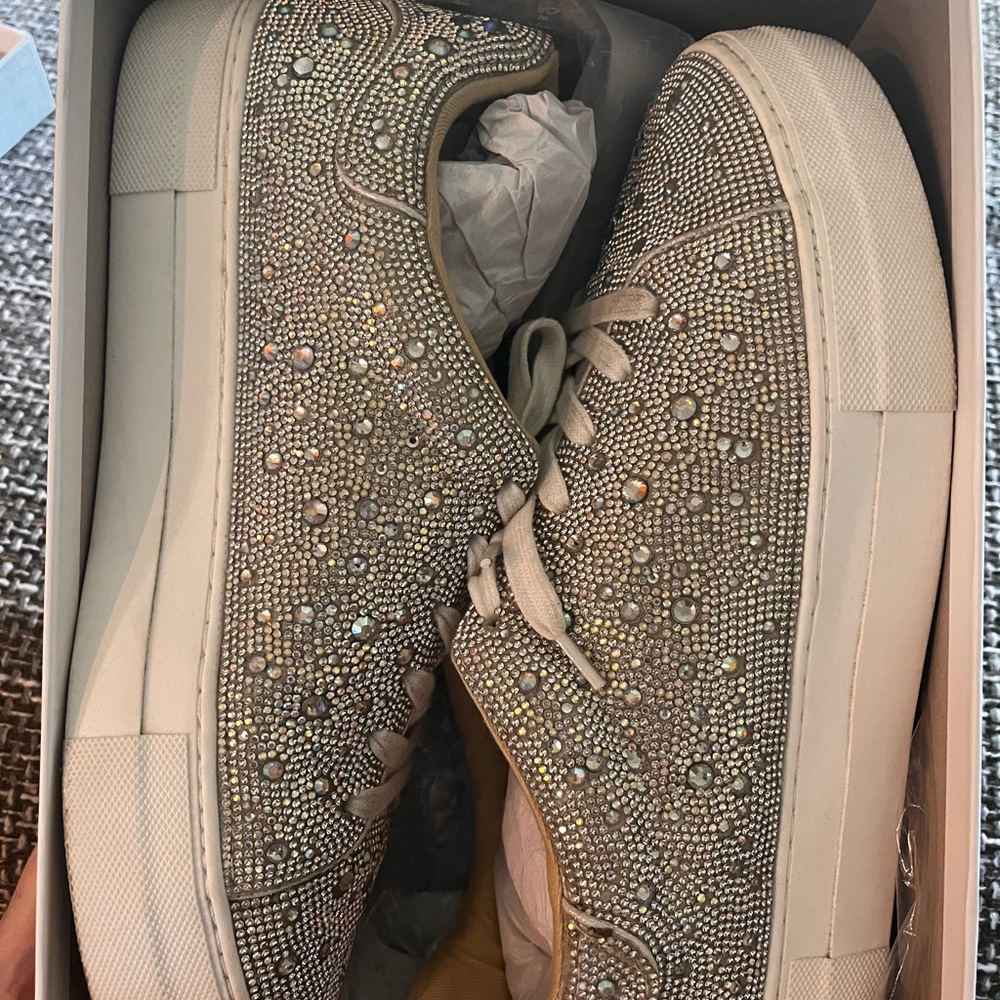 Betsey Johnson Rhinestone Sneakers